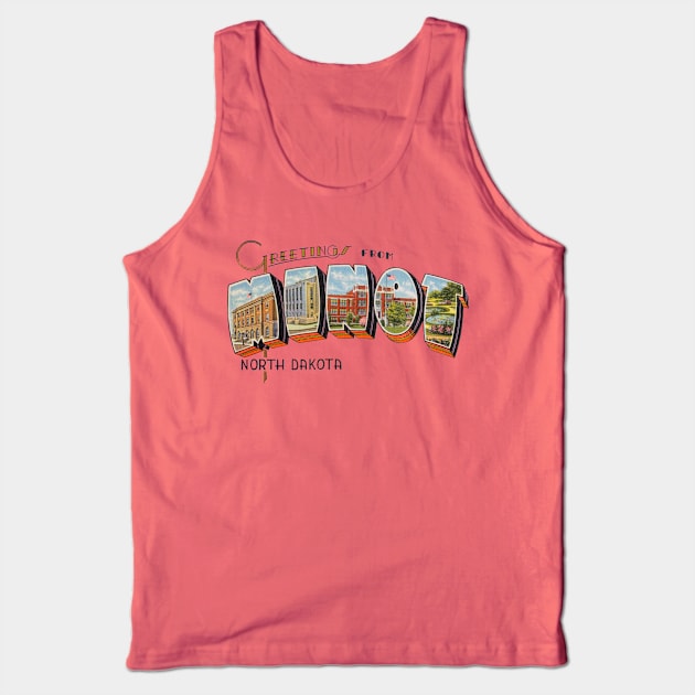 Greetings from Minot North Dakota Tank Top by reapolo